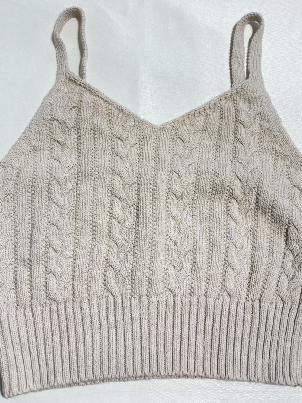 American Eagle Outfitters Cable Knit Crop Tank Top Like New